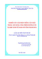 Luận án Nghiên cứu giải pháp chống cát chảy trong xây dựng công trình đường ô tô tại khu kinh tế Nghi Sơn tỉnh Thanh Hóa