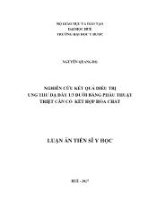 Luận án Nghiên cứu kết quả điều trị ung thư dạ dày 1/3 dưới bằng phẫu thuật triệt căn có kết hợp hóa chất