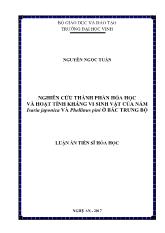 Luận án Nghiên cứu thành phần hóa học và hoạt tính kháng vi sinh vật của nấm isaria japonica và phellinus pini ở Bắc Trung Bộ