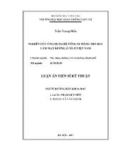 Luận án Nghiên cứu ứng dụng bê tông xi măng tro bay làm mặt đường ô tô ở Việt Nam
