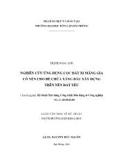 Luận án Nghiên cứu ứng dụng cọc đất xi măng gia cố nền cho bể chứa xăng dầu xây dựng trên nền đất yếu