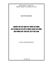 Luận án Nghiên cứu xác định các thông số chính khi sử dụng hệ cọc đất xi măng trong xây dựng nền đường đắp trên đất yếu ở Việt Nam