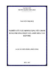 Luận án Nghiên cứu xác định lượng vết crom bằng phương pháp von-Ampe hòa tan hấp phụ
