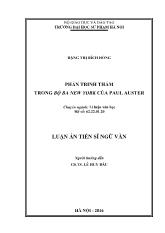 Luận án Phản trinh thám trong bộ ba New york của Paul auster