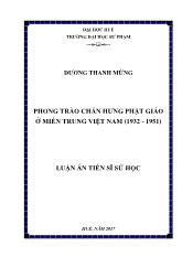 Luận án Phong trào chấn hưng phật giáo ở miền trung Việt Nam (1932 - 1951)
