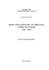 Luận án Phong trào chống phá ấp chiến lược ở miền Tây Nam Bộ (1961 – 1965)