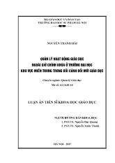 Luận án Quản lý hoạt động giáo dục ngoài giờ chính khóa ở trường đại học khu vực miền trung trong bối cảnh đổi mới giáo dục