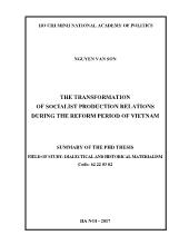 Luận án The transformation of socialist production relations during the reform period of Vietnam