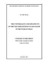 Luận án The universality and specificity of the new perceptions on socialism in the world today