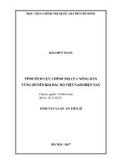Luận án Tính tích cực chính trị của nông dân vùng duyên hải bắc bộ Việt Nam hiện nay