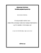 Luận án Ứng dụng bản đồ tư duy để hướng dẫn học sinh trung học phổ thông lập ý cho bài văn nghị luận