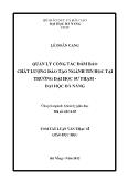 Luận văn Quản lý công tác đảm bảo chất lượng đào tạo ngành tin học tại trường đại học sư phạm - Đại học Đà Nẵng