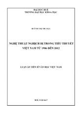 Nghệ thuật nghịch dị trong tiểu thuyết Việt Nam từ 1986 đến 2012