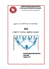 Quản trị học - Đề tài: Chức năng kiểm soát