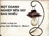 Quản trị kinh doanh - Một doanh nghiệp nên vay bao nhiêu