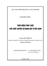 Thực hiện pháp luật thế chấp quyền sử dụng đất ở Việt Nam