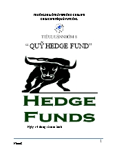 Tiểu luận Quỹ hedge fund