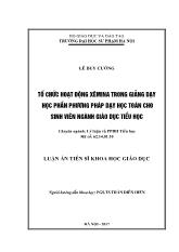 Tổ chức hoạt động xêmina trong giảng dạy học phần phương pháp dạy học toán cho sinh viên ngành giáo dục tiểu học