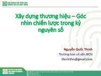 Xây dựng thương hiệu – Góc nhìn chiến lược trong kỷ nguyên số